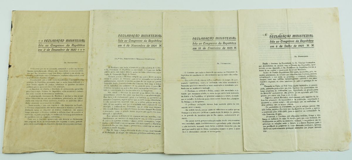 I República – Declarações Ministeriais