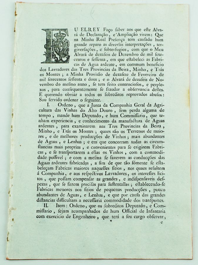 Legislação pombalina sobre Vinhos