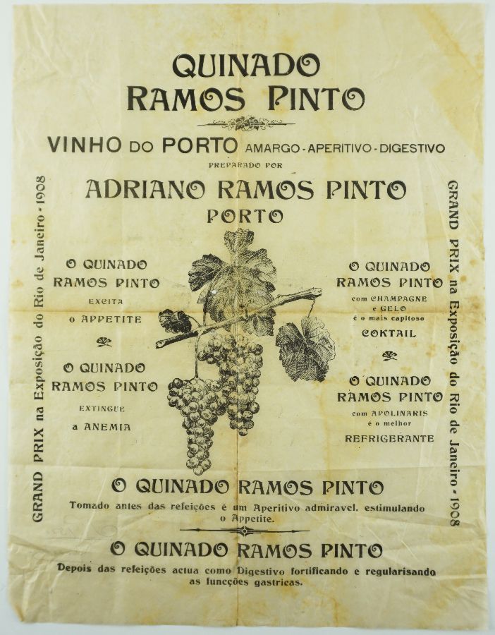 Cartaz Publicidade Vinhos do Porto Ramos Pinto