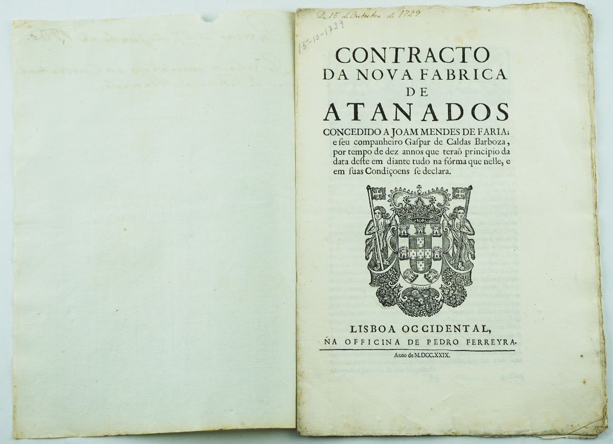 Real Fábrica de Atanados em Vila Franca de Xira (1729)