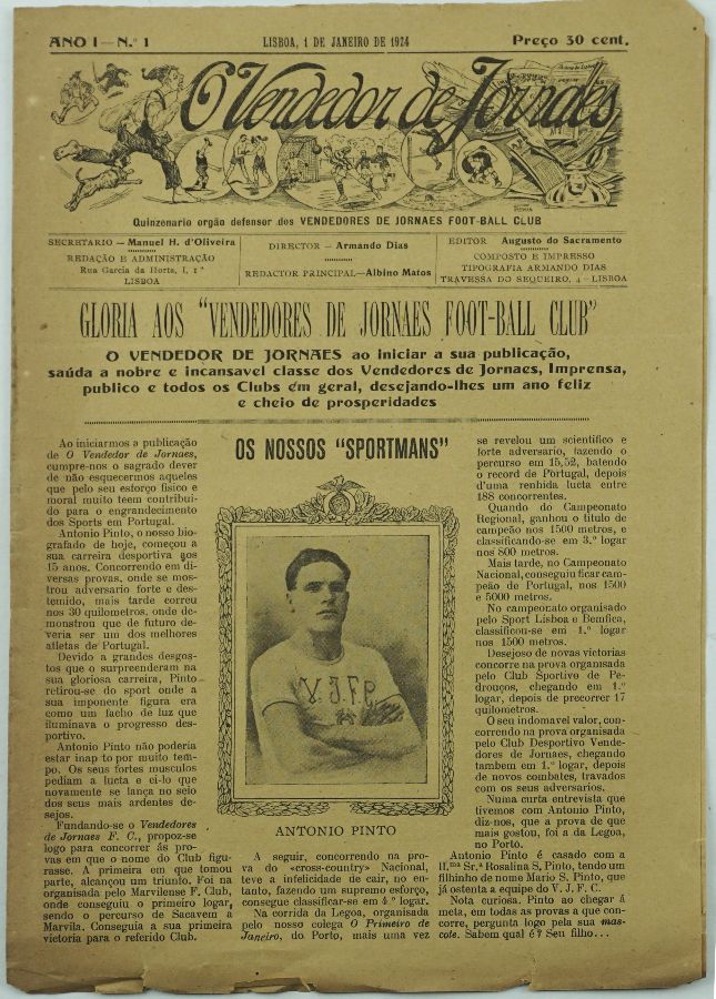Jornal desportivo O Vendedor de Jornais (1924)