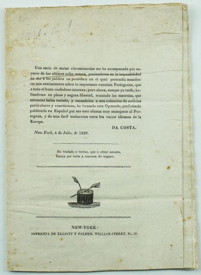 Boletim miguelista publicado em Nova Iorque (1829)