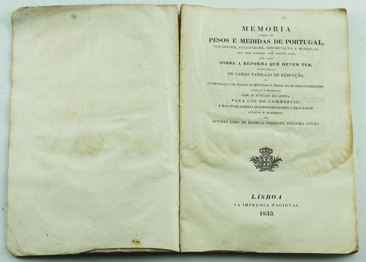 Memória sobre os Pesos e Medidas de Portugal