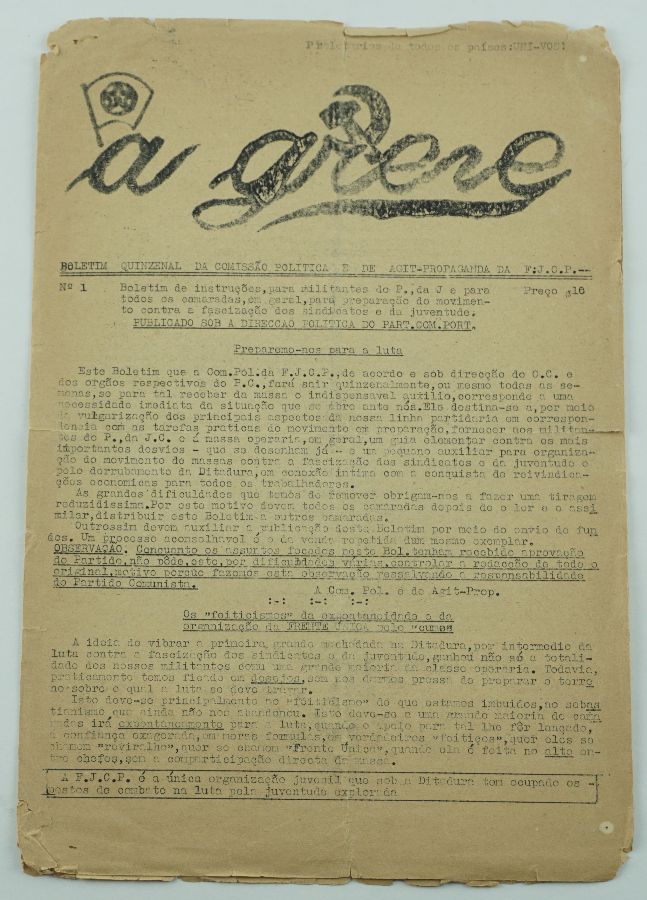 A Greve, órgão da Federação das Juventudes Comunistas (1931?)