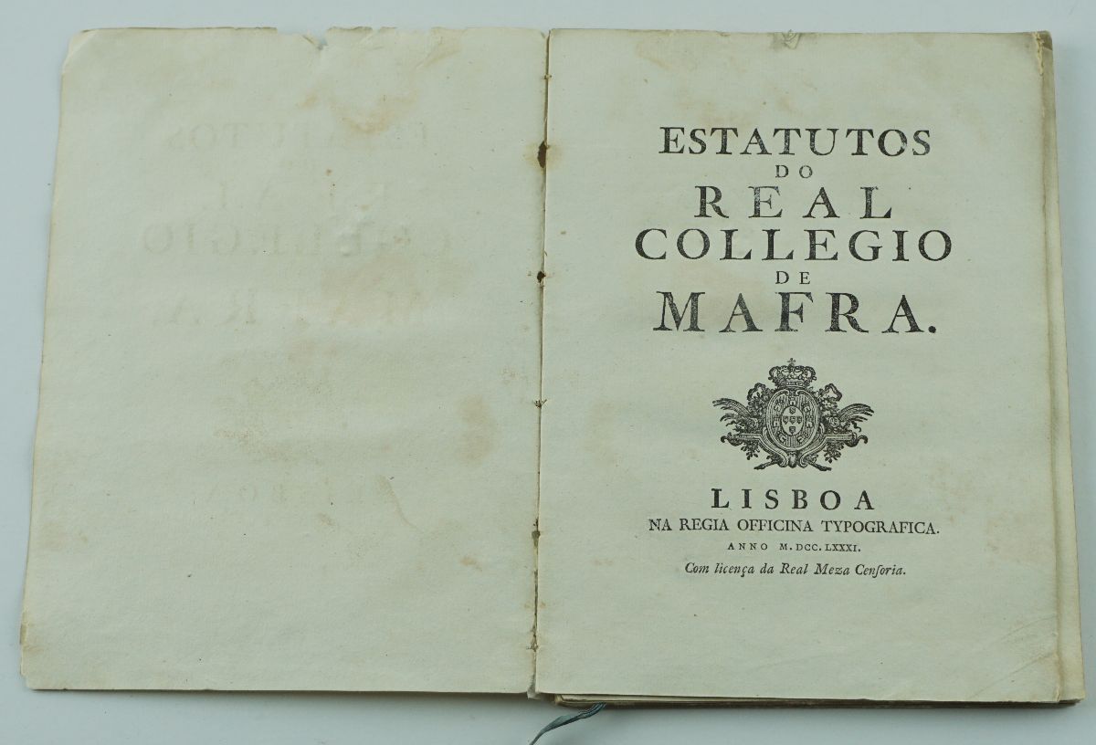 Real Colégio de Mafra 1772 e 1781