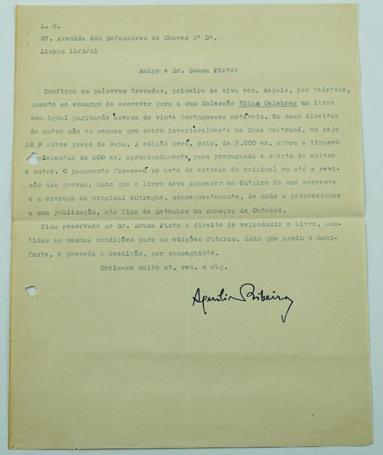 Manuscrito Aquilino Ribeiro