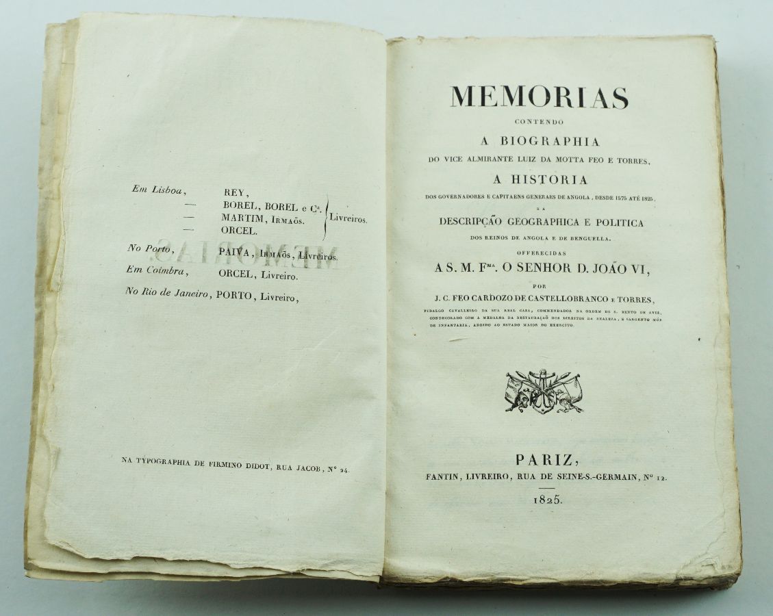 RARO LIVRO SOBRE ANGOLA- 1825.