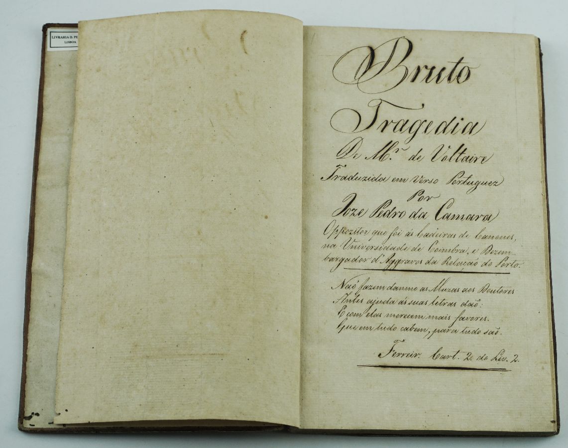 Tradução portuguesa de Voltaire (manuscrito)