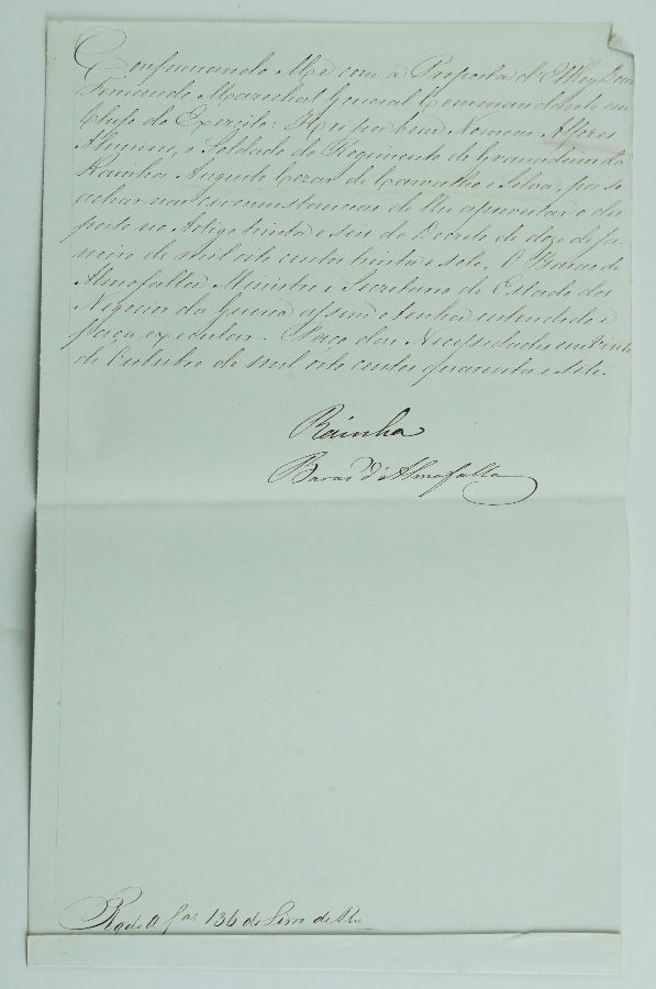 Carta patente assinada pela Rainha Maria II (1847)