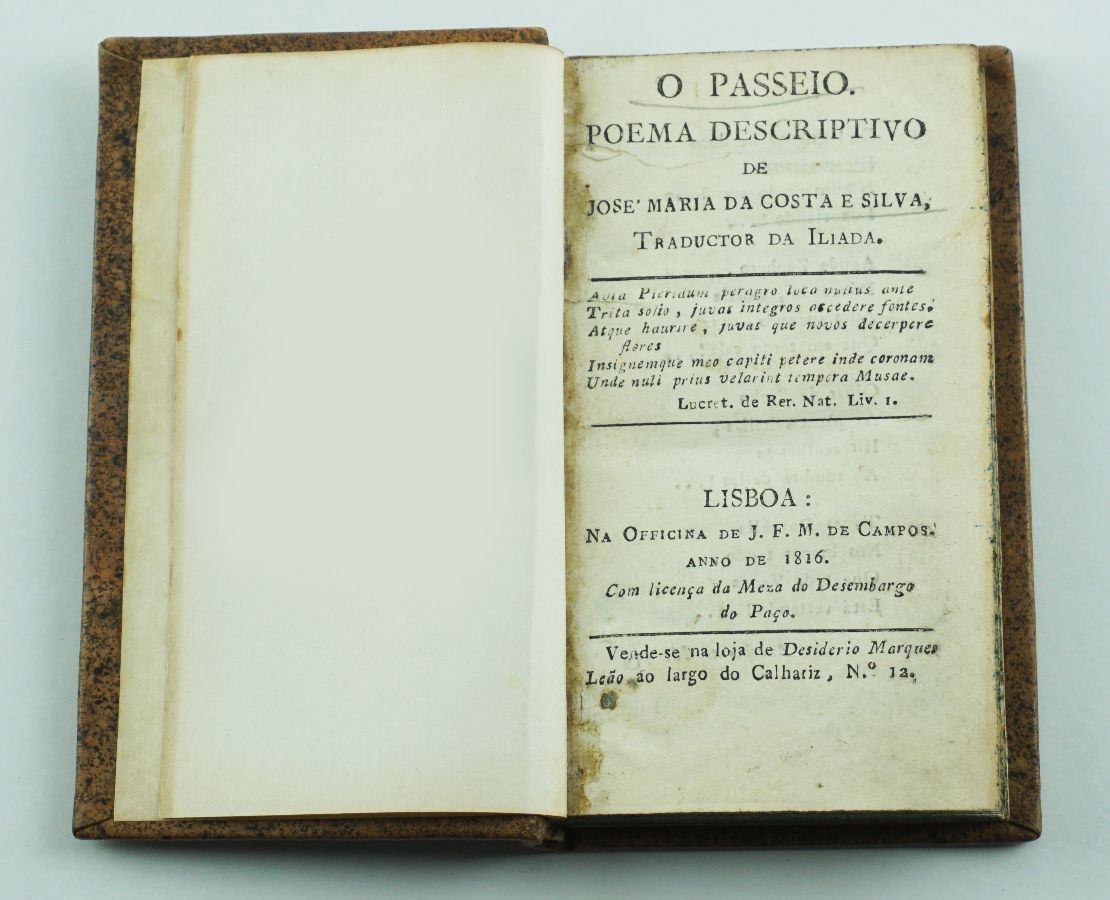 O Passeio, poema descritivo (1816)