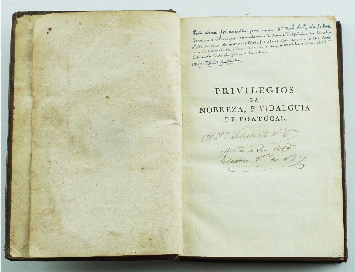 PRIVILÉGIOS DA NOBREZA E FIDALGUIA DE PORTUGAL.1806