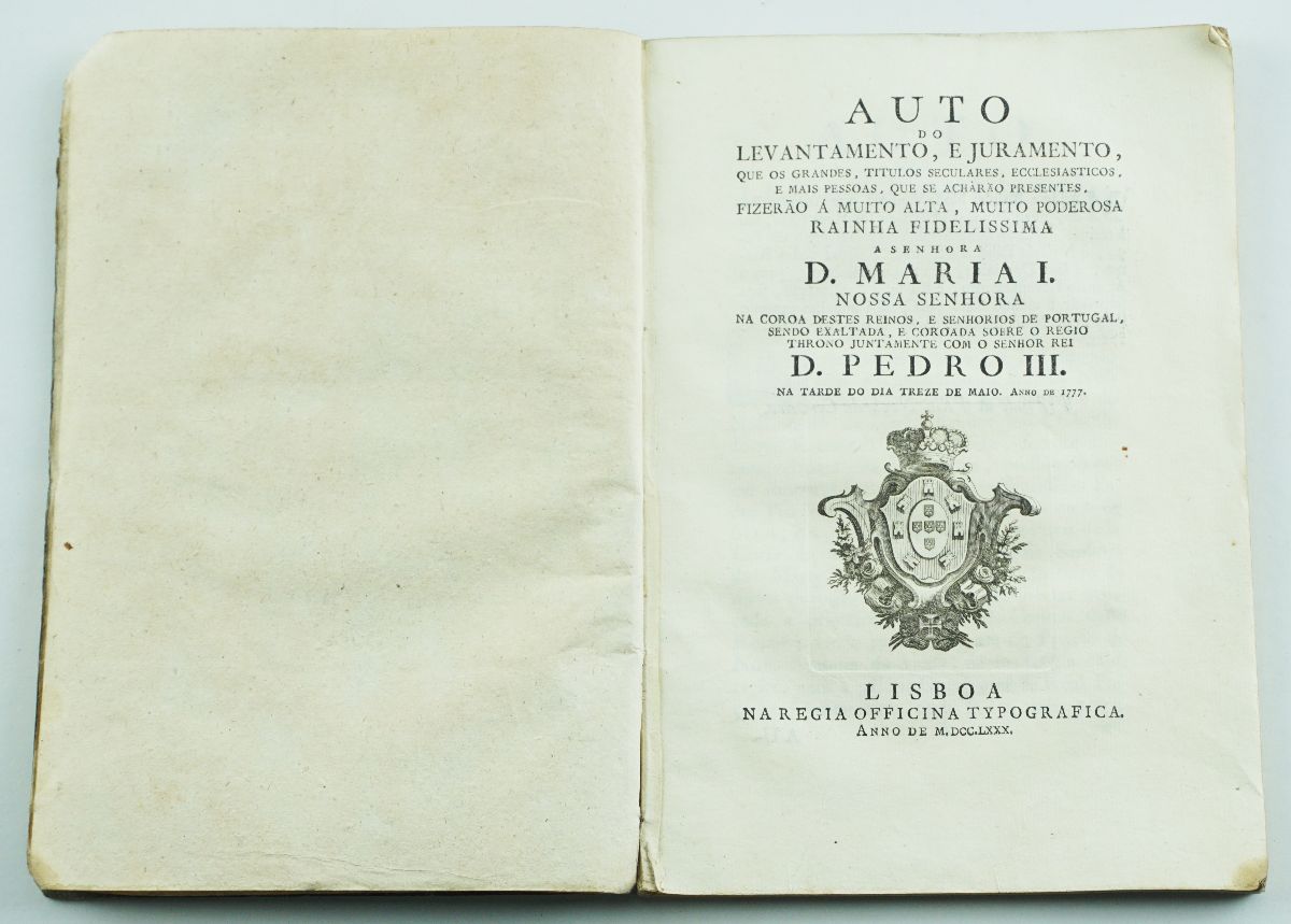 AUTO DE JURAMENTO A D.MARIA I. 1780.