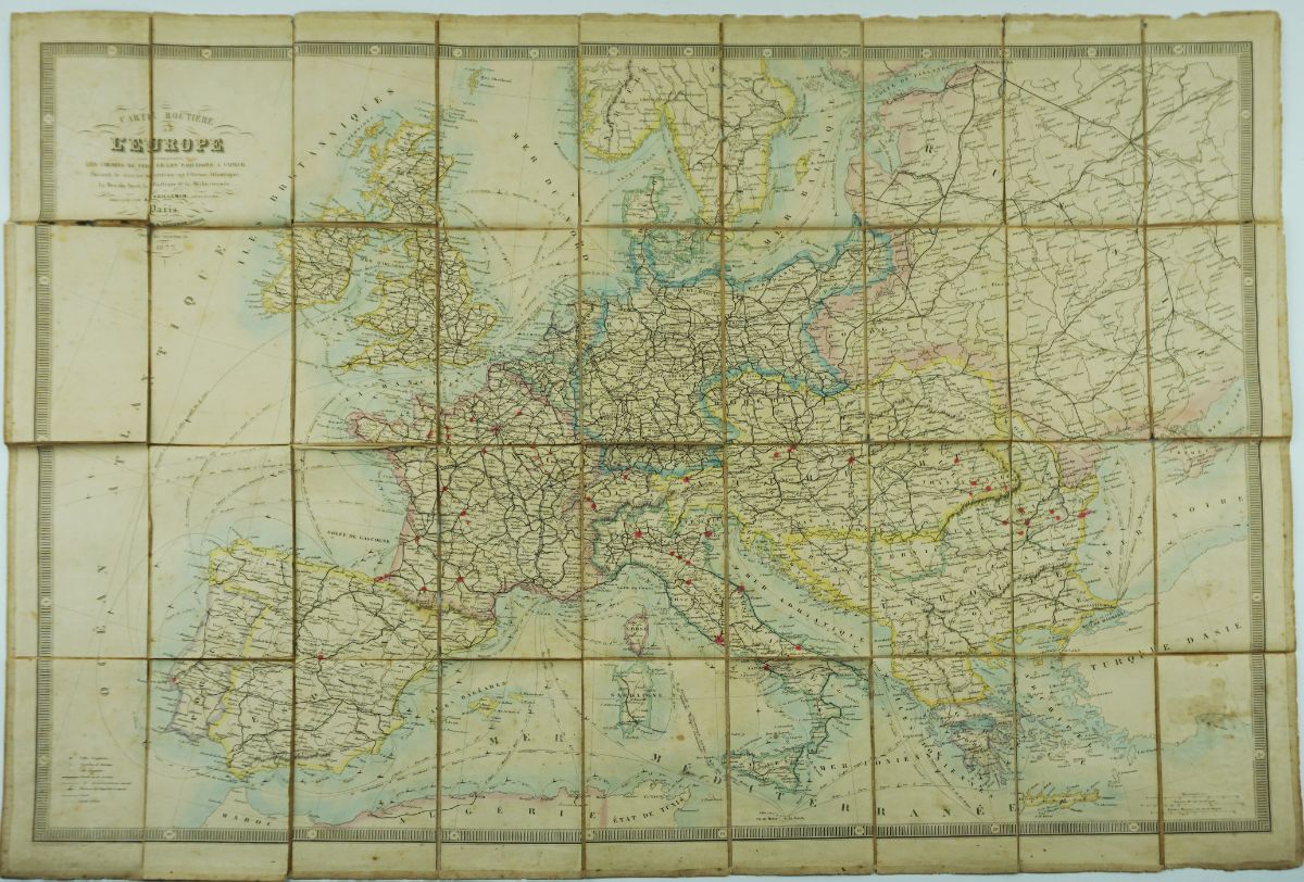 Mapa itinerário da Europa (1877)