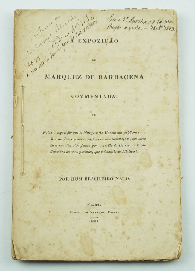 Rara obra sobre a abdicação de D. Pedro, Imperador do Brasil (1831)