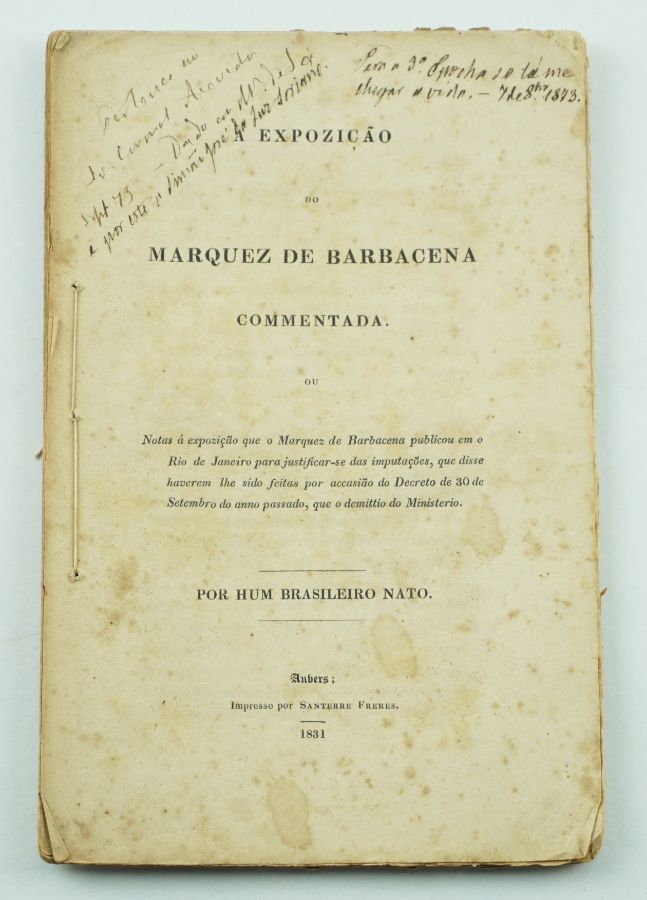 Rara obra sobre a abdicação de D. Pedro, Imperador do Brasil (1831)