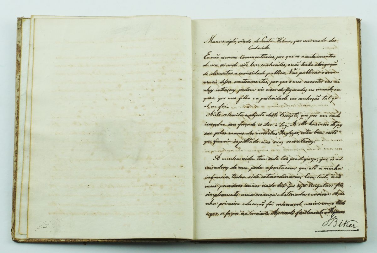 Manuscrito em português sobre Napoleão (1817?)