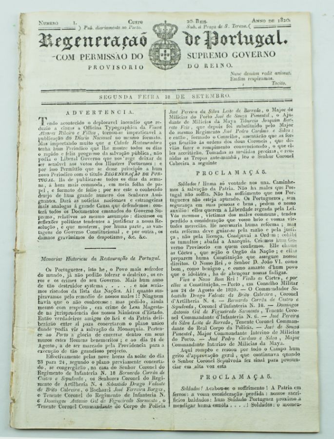 Revolução Liberal de 1820.