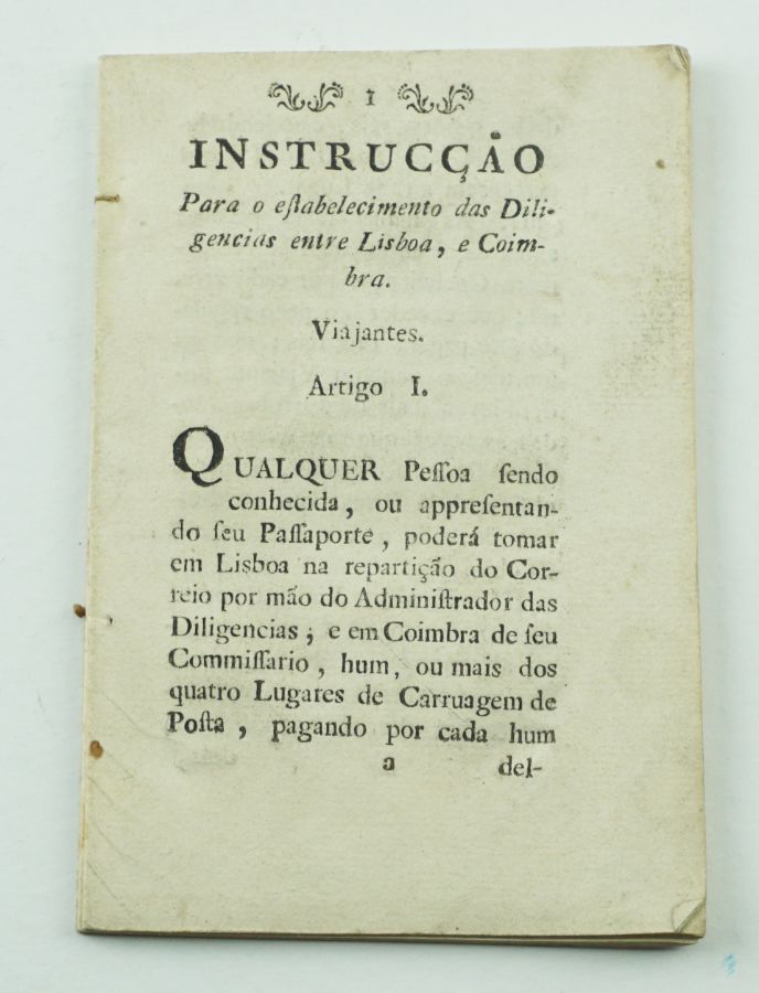 Regulamento da Primeira Carreira Mala Posta (1798)