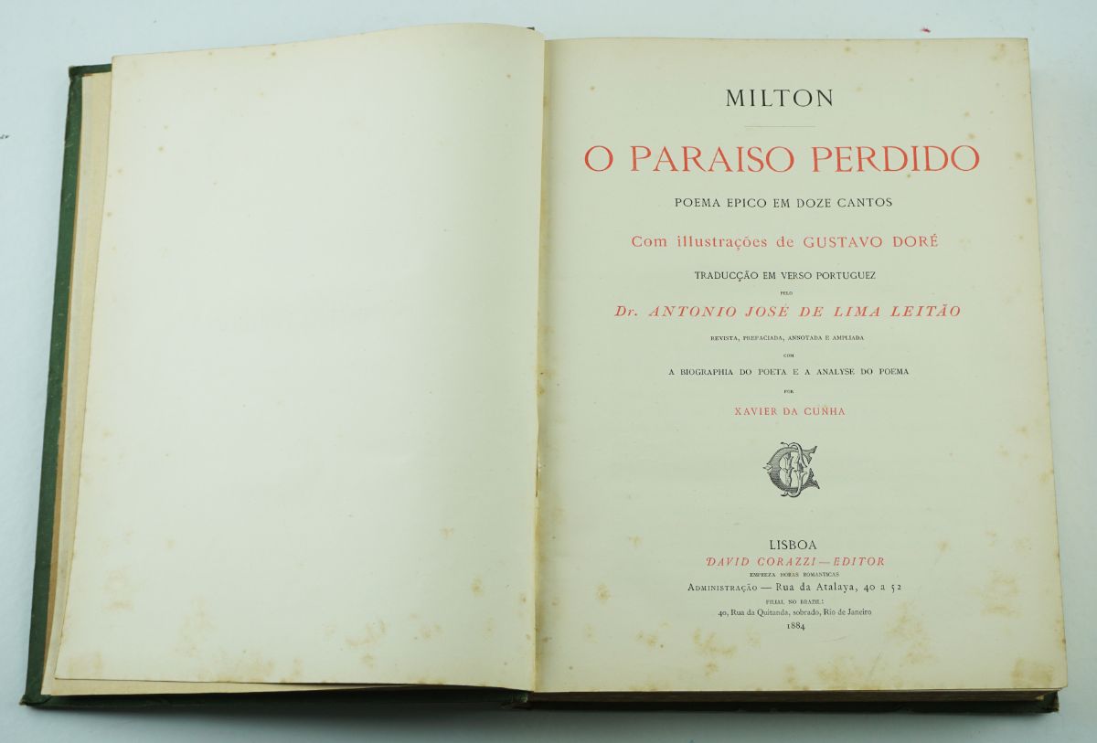 Paraíso perdido, O manuscrito de Paraíso perdido