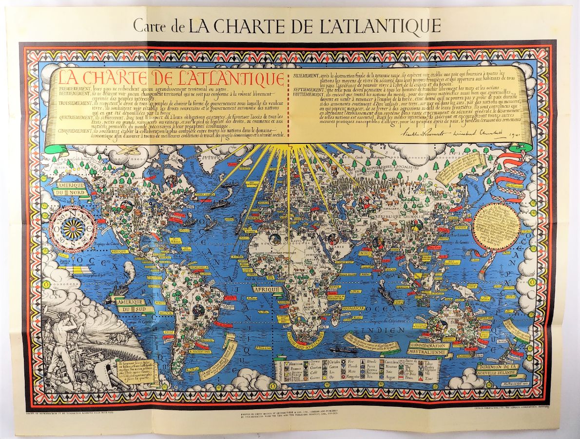 Carte de La Charte de L'Atlantique