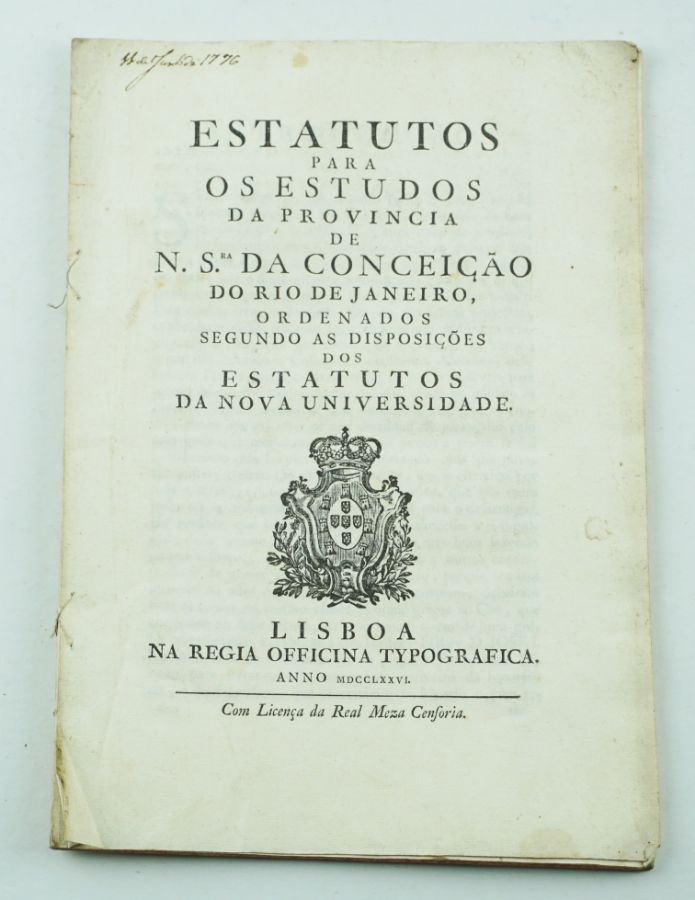 Estudos da Província de N Srª da Conceição do Rio de Janeiro (1776)