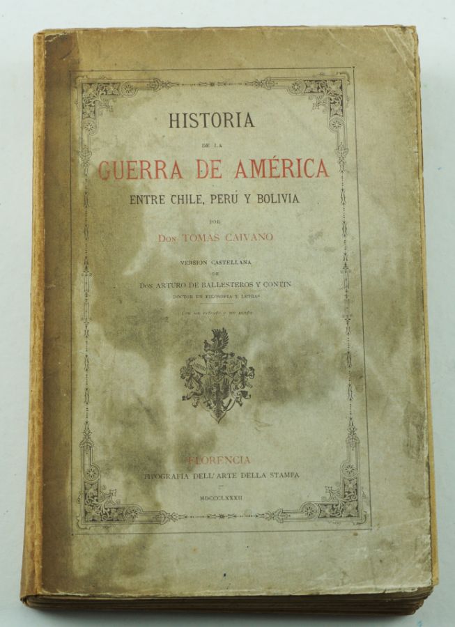 Historia de la guerra de América entre Chile, Perú y Bolivia