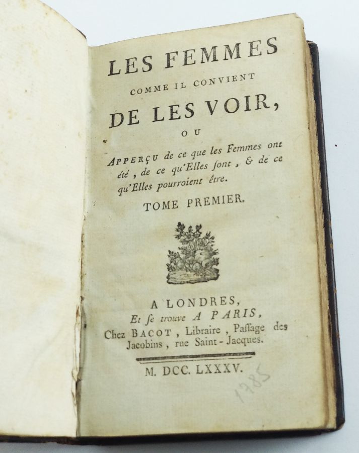 Importante obra pioneira sobre Feminismo (1785)