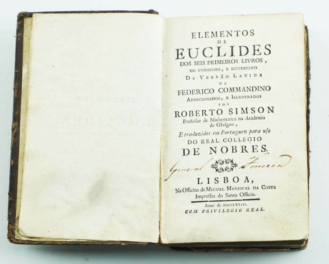 Elementos de Euclides – Primeira Edição Portuguesa