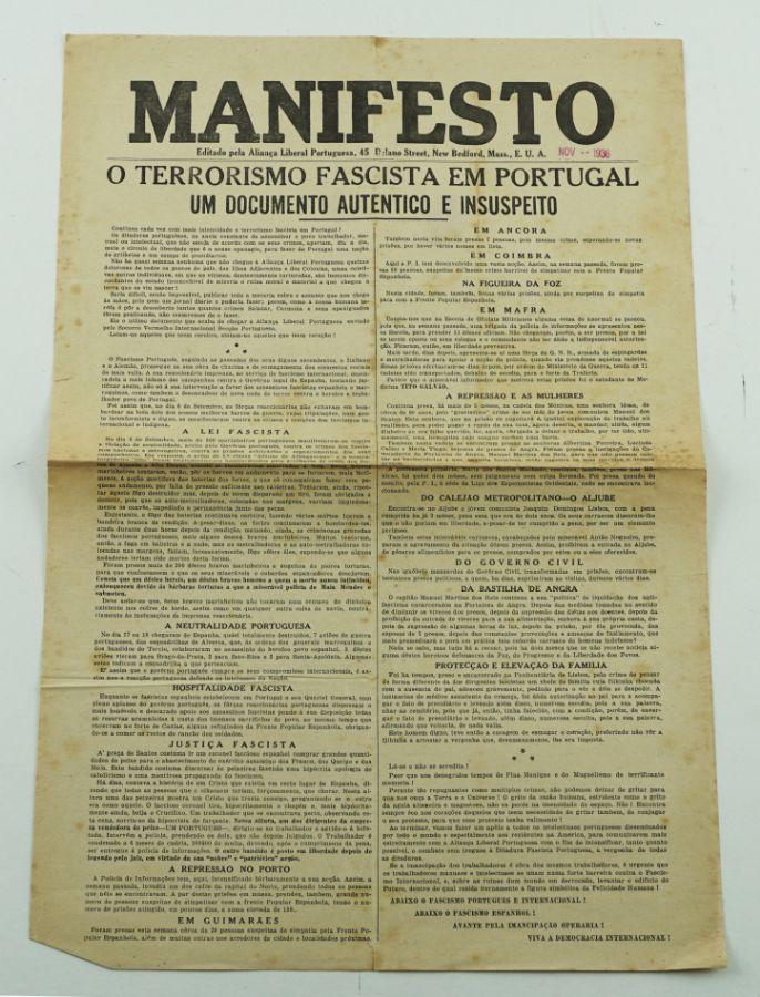 Oposição portuguesa nos Estados Unidos (1936)