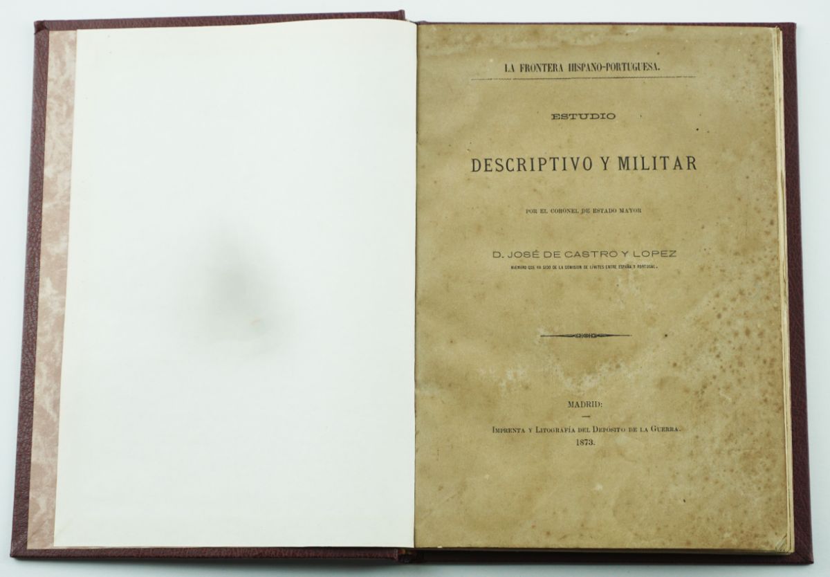 Livro militar espanhol sobre a fronteira portuguesa (1873)