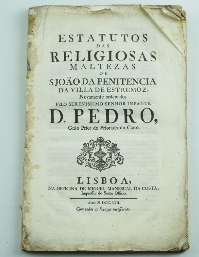 Ordem de Malta - Estatutos das Religiosas Maltezas 1762