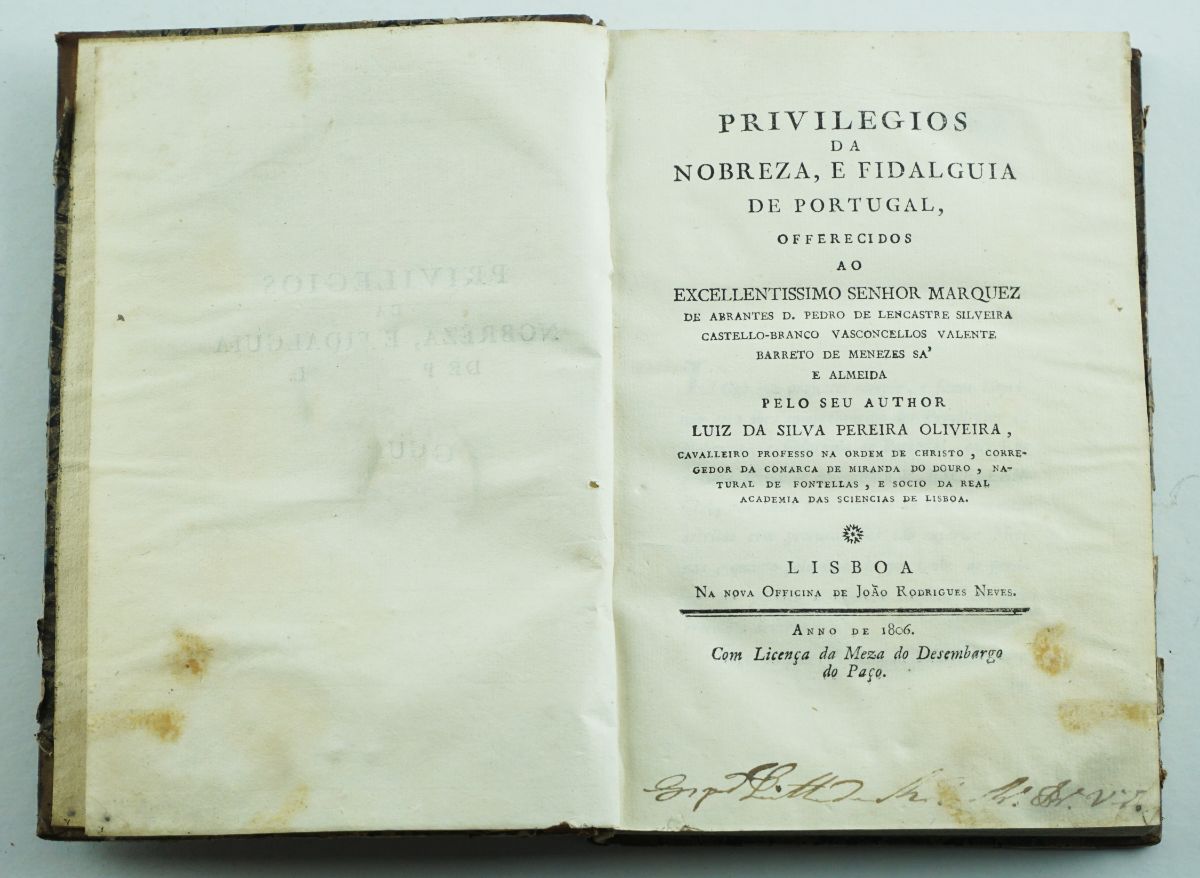 Privilégios da Nobreza e Fidalguia de Portugal - 1806
