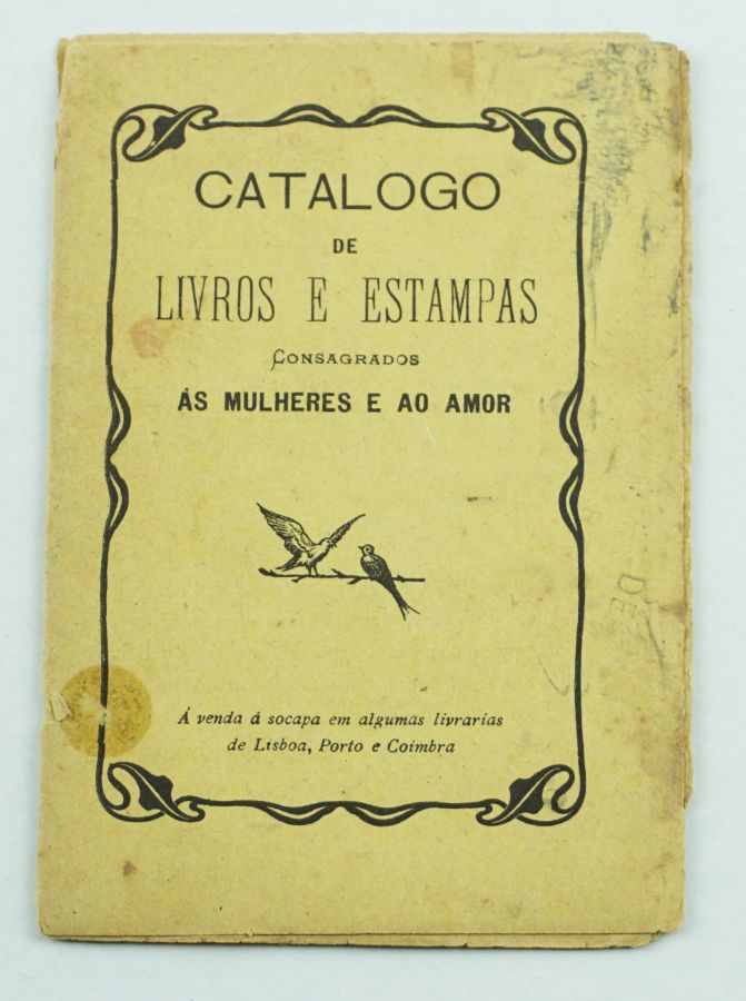 Catálogo de livros e gravuras eróticas clandestinas