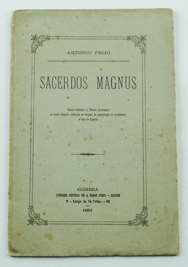 António Feijó – Primeiro livro do autor
