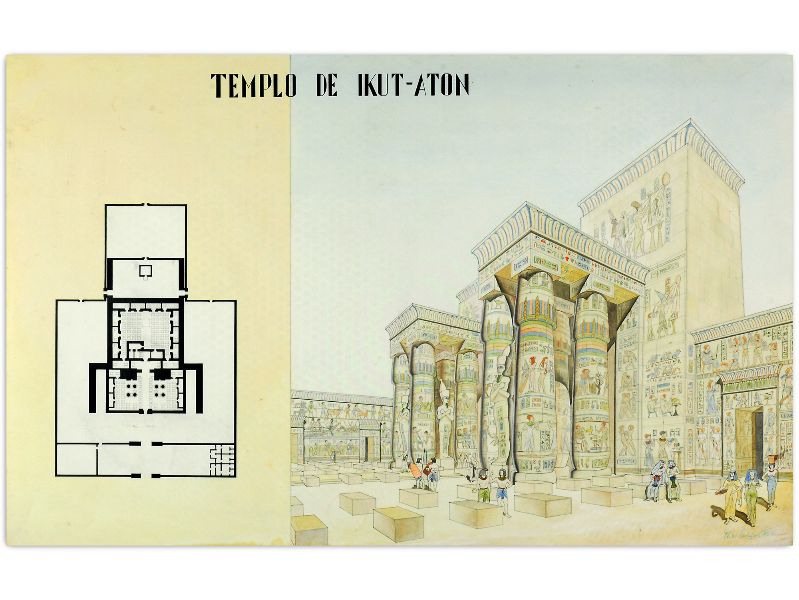 Templo Egípcio de Ikut - Aton e Planta do Templo