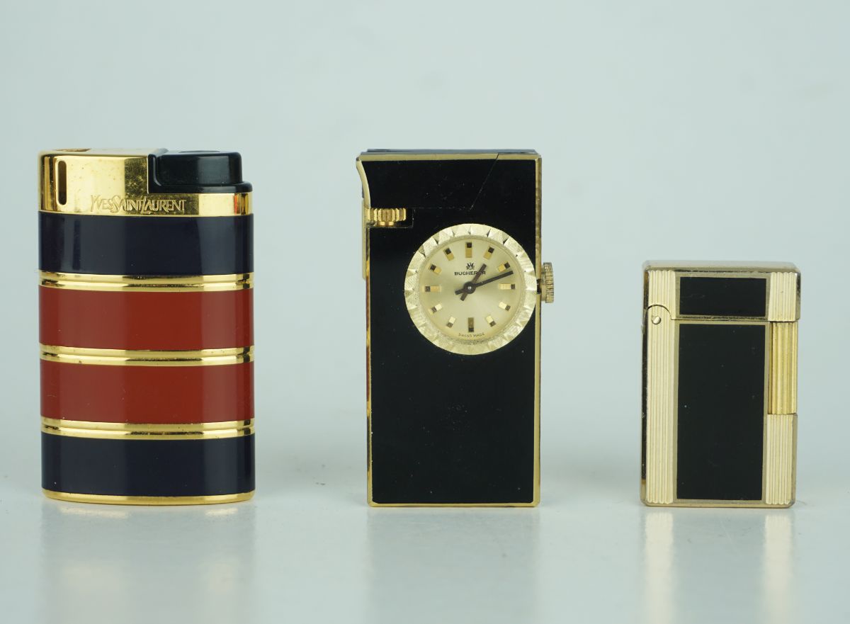 3 Isqueiros (Yves Saint Laurent / Sanshin / Bucherer)