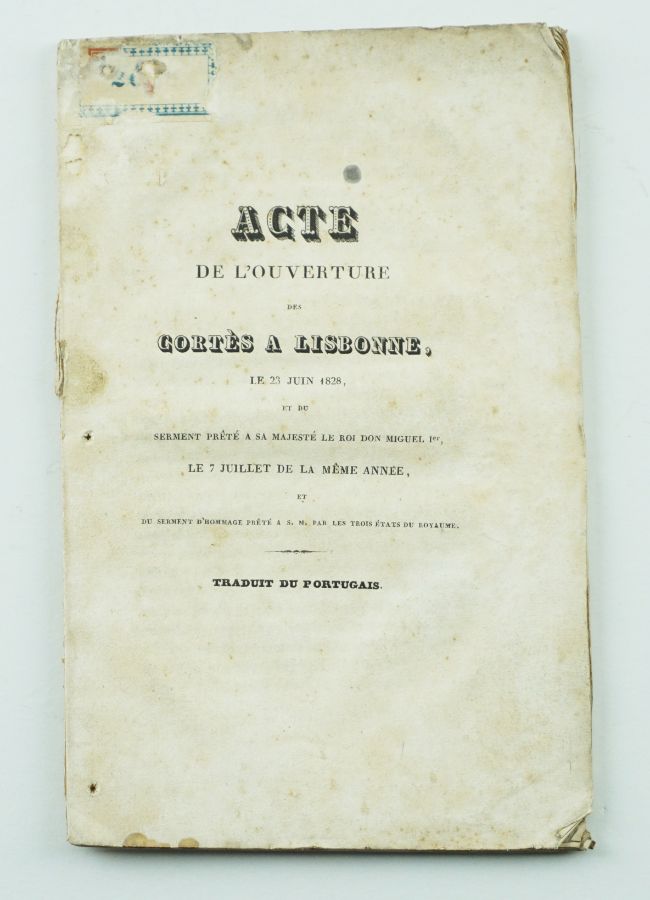 D. Miguel – Cortes e aclamação como rei (1828)