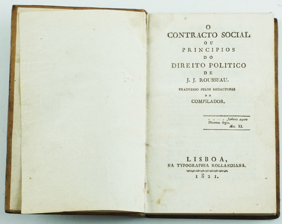 J.J. Rousseau – O Contracto Social – Primeira edição portuguesa