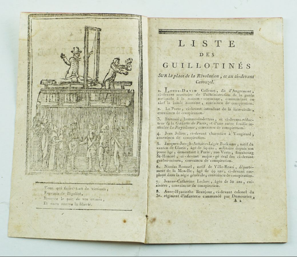 Revolução Francesa – Lista de condenados à morte (1794)