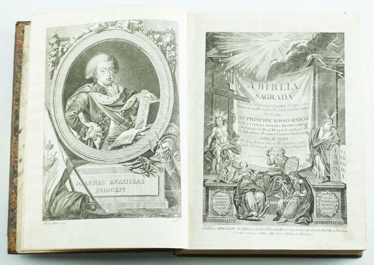 Magnífica edição bilingue da Bíblia, ilustrada (1794-)