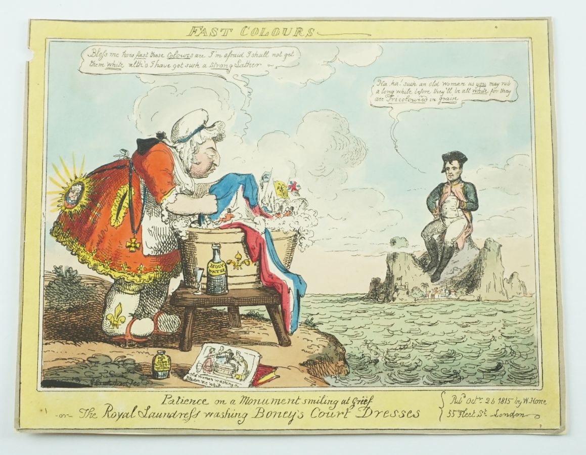 Caricatura antinapoleónica de George Cruikshank(1814)
