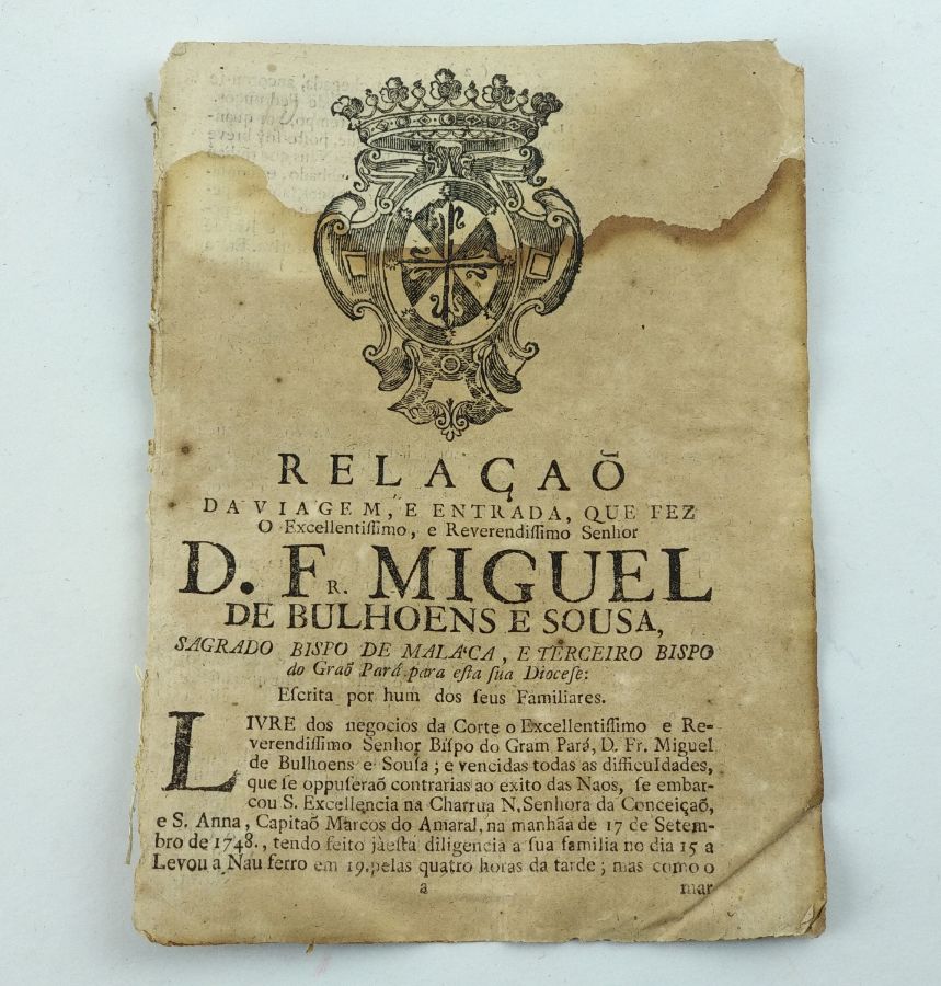 Relação da Viagem e Entrada do Senhor D. F. Miguel de Bulhoens e Sousa 1749