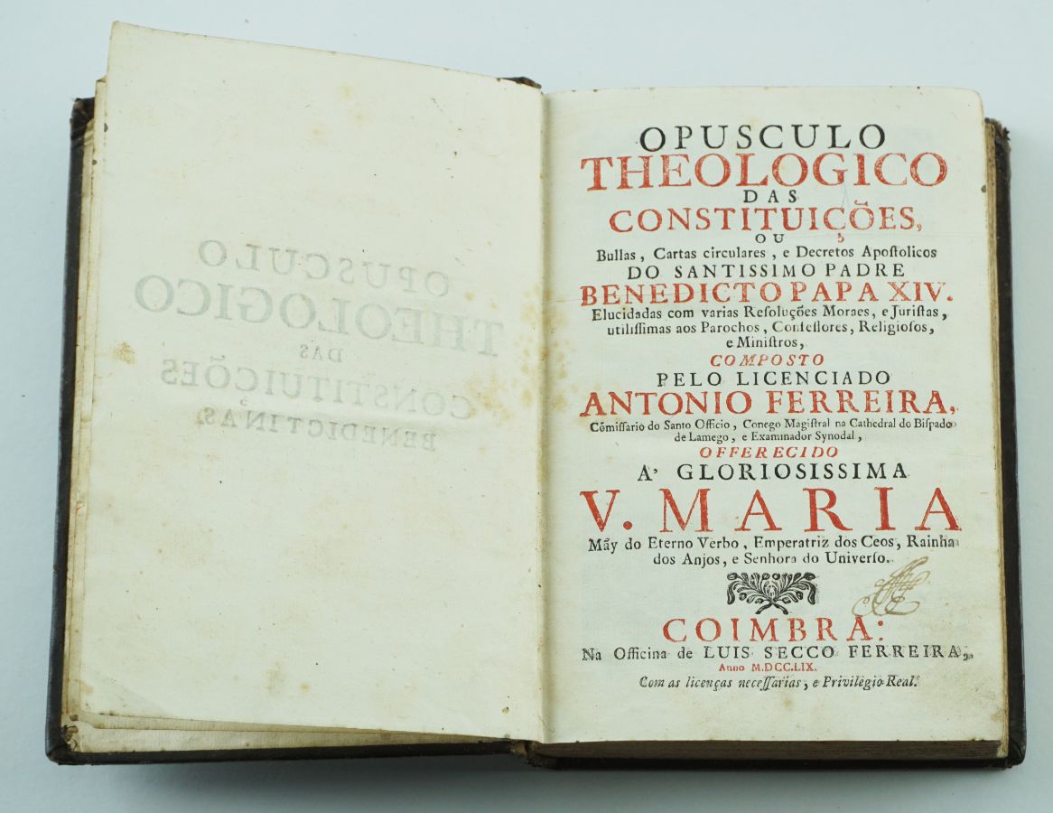 OPUSCULO Theologico das Constituições – 1759