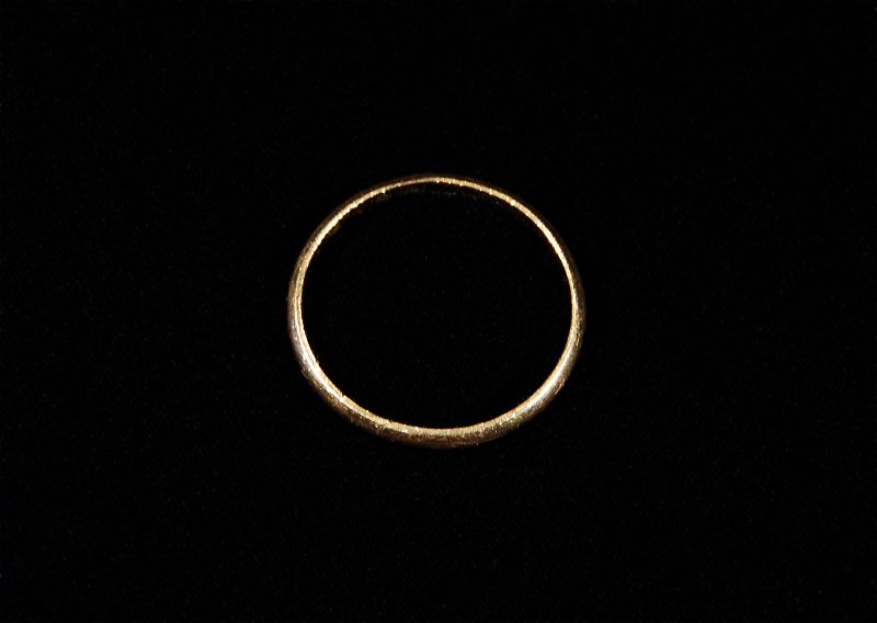 Aliança em Ouro Contrastado