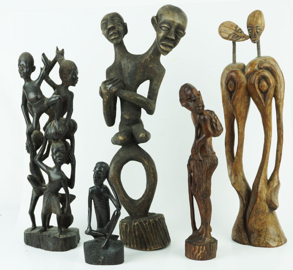 12 Esculturas de Figuras Africanas