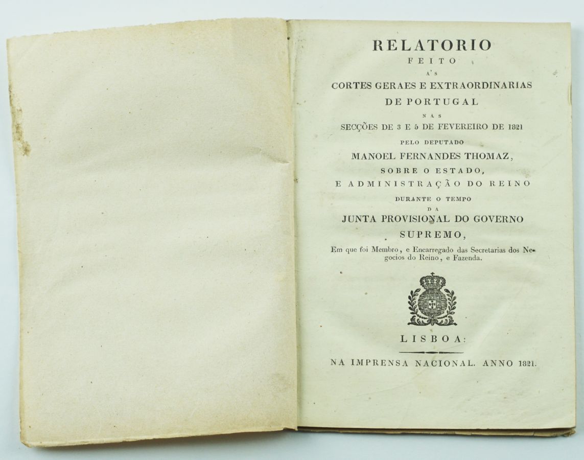 Manuel Fernandes Tomás – Relatório às Cortes (1821)