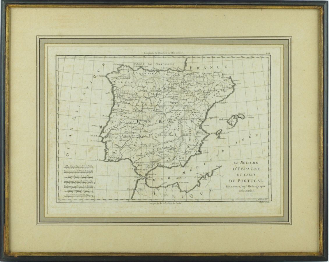 Mapa de Espanha e de Portugal
