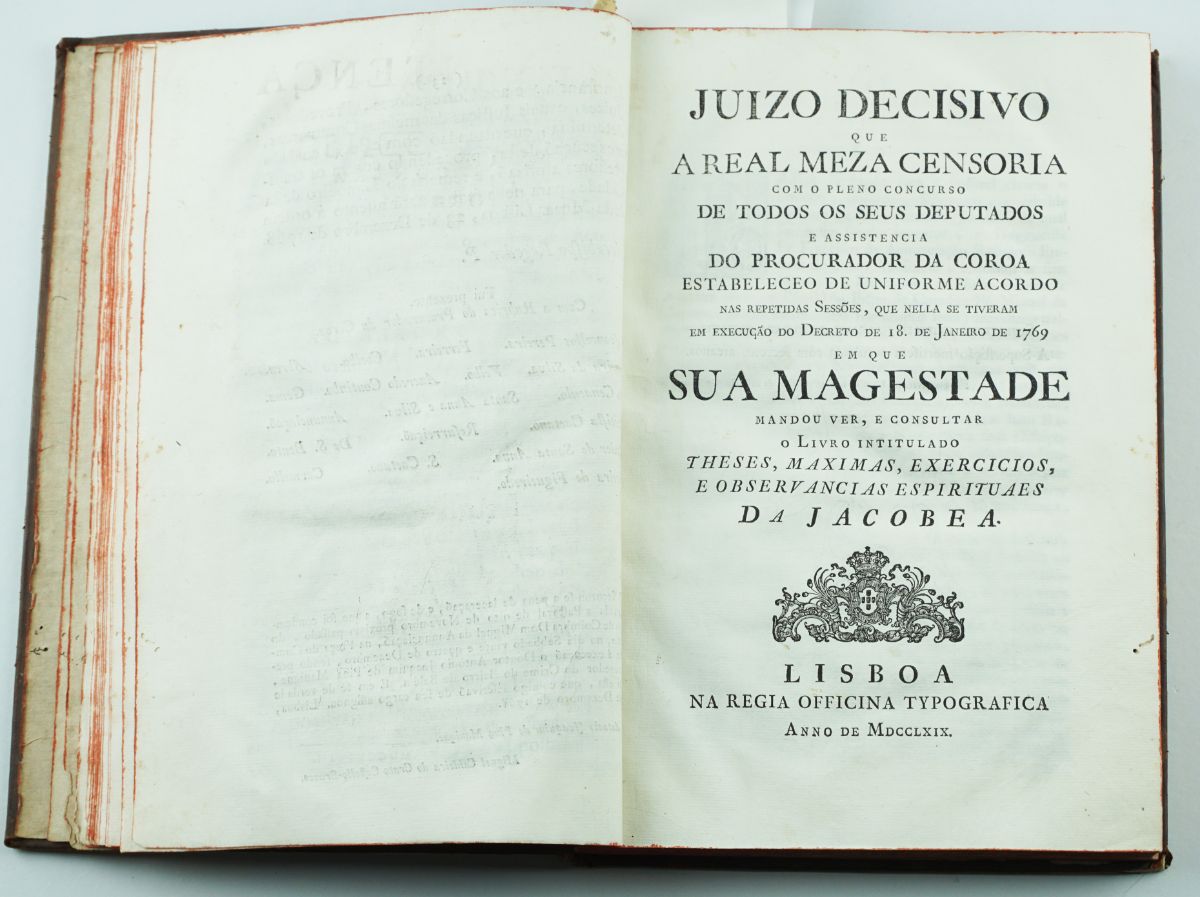 Sentença de auto de fé / Juizo Decisivo Real Meza Censoria 1768