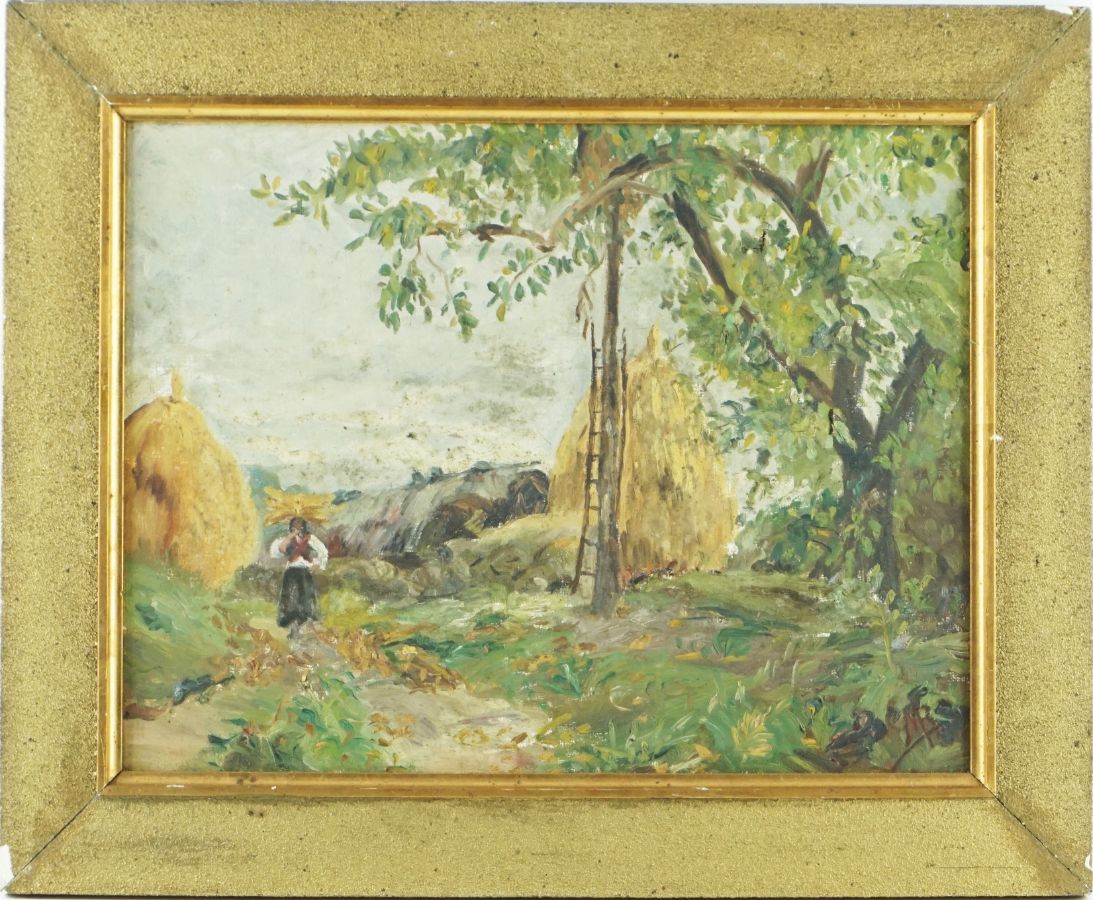 Paisagem com medas de feno