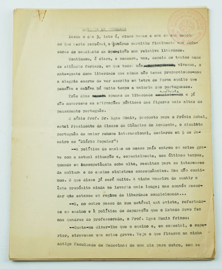Propaganda oposicionista da campanha de Norton de Matos na Rádio 1949